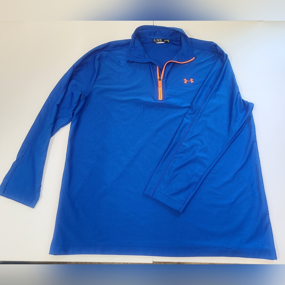 Under Armour Royal Blue Pullover with Orange Accent